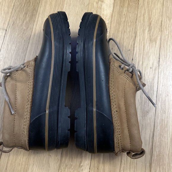 Lands End Size 6 Womens Leather & Rubber Thinsulate Lace Up Duck Boots Steel - Picture 8 of 16